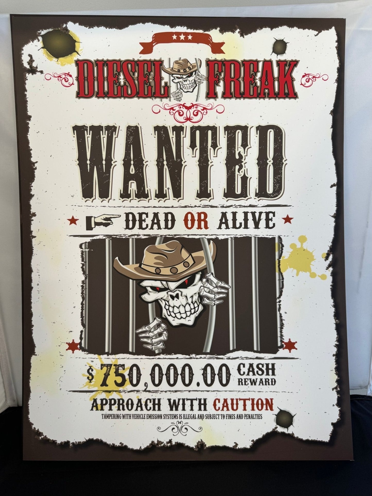 Wanted Metal Sign