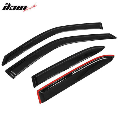 1998-2002 Toyota Corolla Sedan Window Visor Slim Style Acrylic 4Pc Set