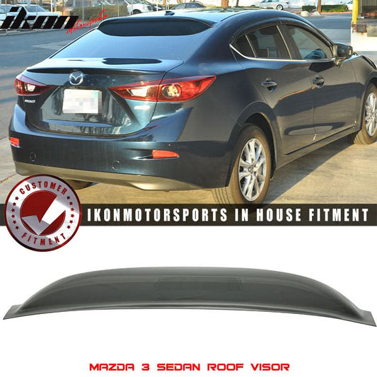2014-2016Â Mazda 3 4Dr Smoke Rear Window Roof Spoiler Wing Acrylic