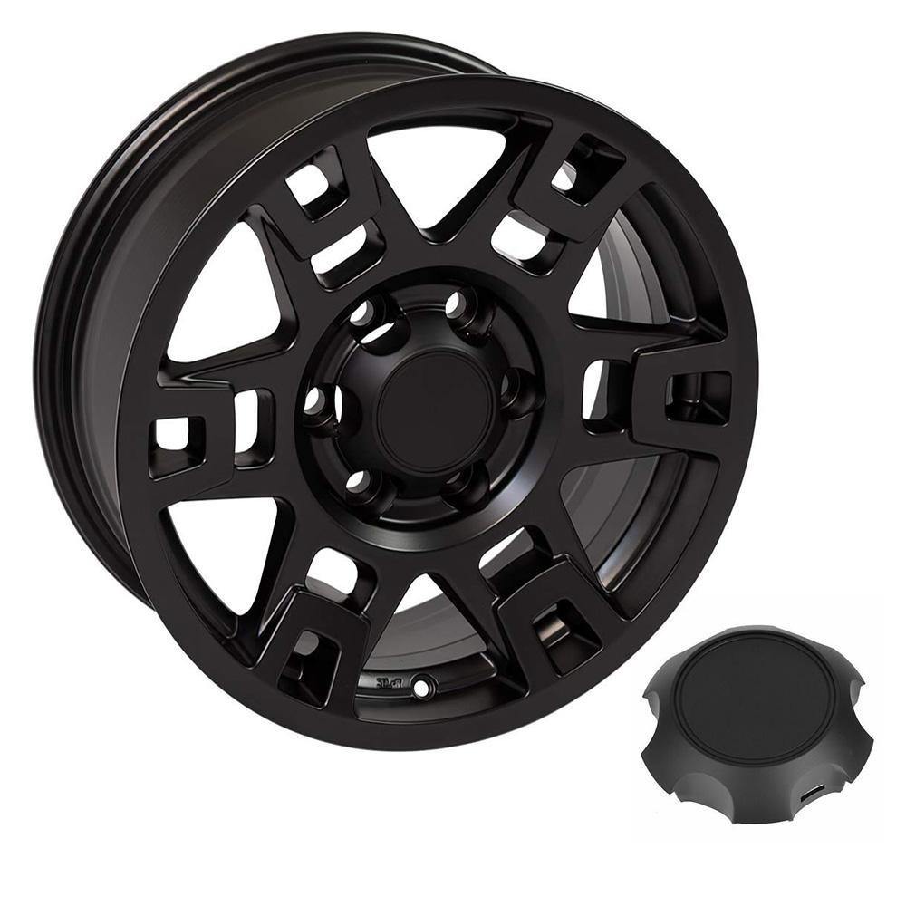 Wheels Center Caps for TR1-615-6H Matte Black (Replacement Blank Center Cap)