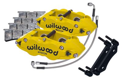 CALIPERS FRONT 4R ALUM YLW KIT