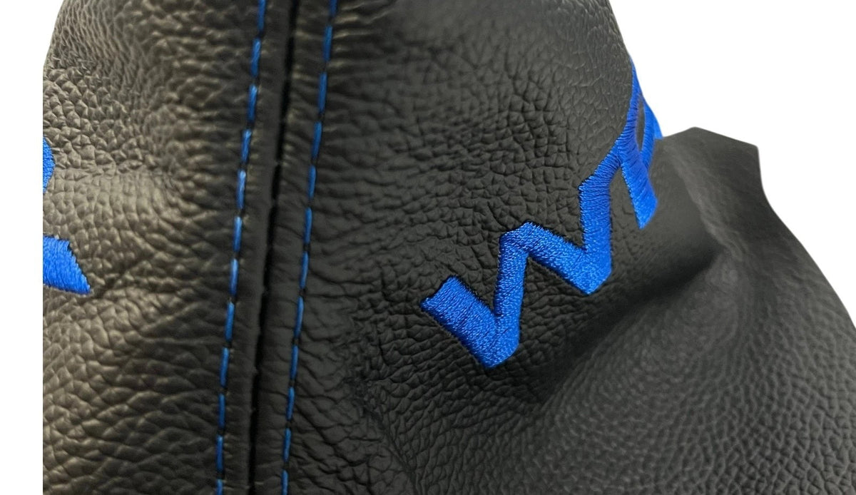 Leather Handbrake & Shift Boot Cover with Embroidery for Subaru Impreza WRX Non STI