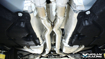 Megan Racing Midpipe H-Pipe for Ford Mustang 2015-2023 GT & 2024+ GT Dark Horse – T-304 Stainless, 1-Year Warranty
