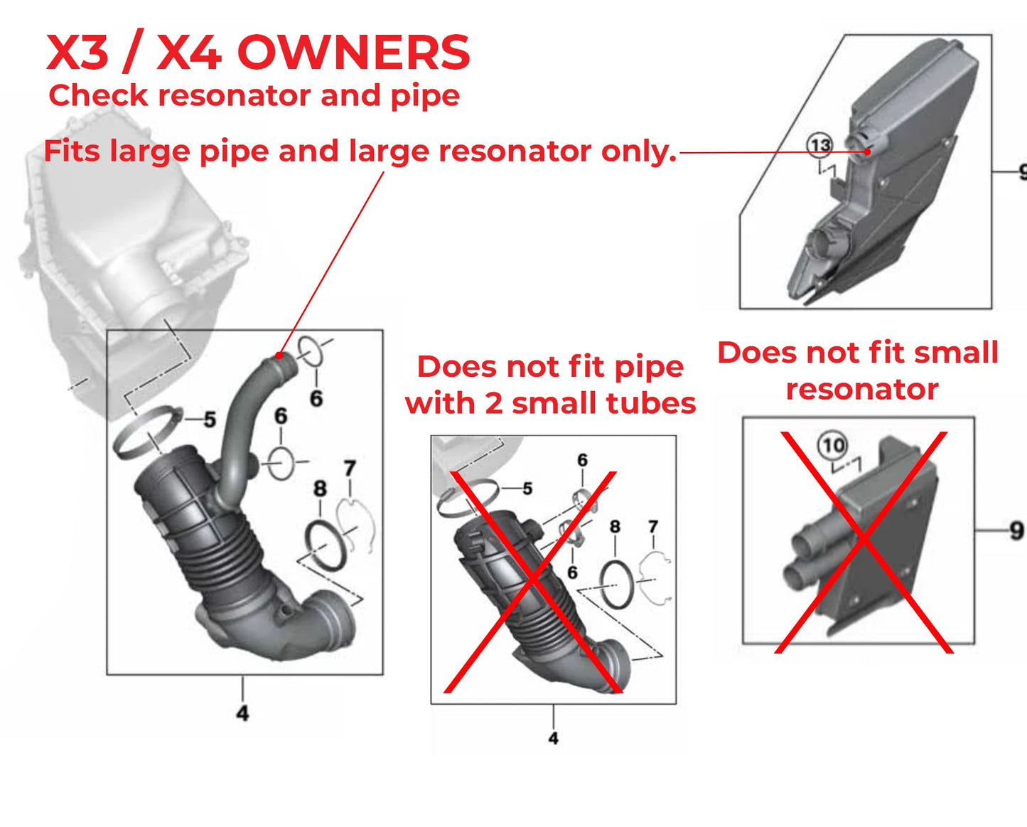 BMS Silicone Intake Pipe Hose Upgrade for BMW G3x G1x G0x