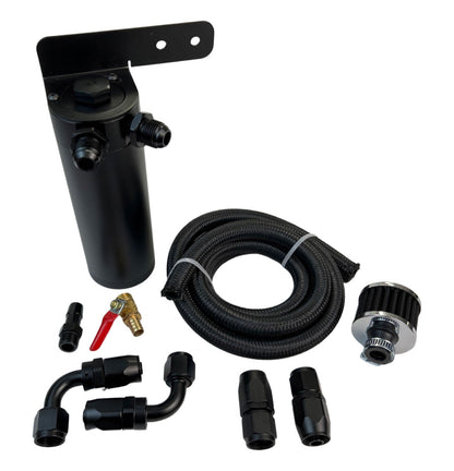Universal Oil Catch Can XL 2Port -10AN + Mounting Bracket Kit + Filter 7.50z