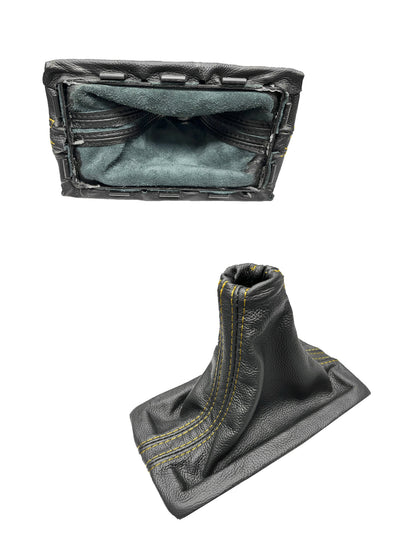 Genuine LEATHER Shift Boot Cover + Frame Fits For Ford Mustang GT 2005 2006 2007 2008 2009