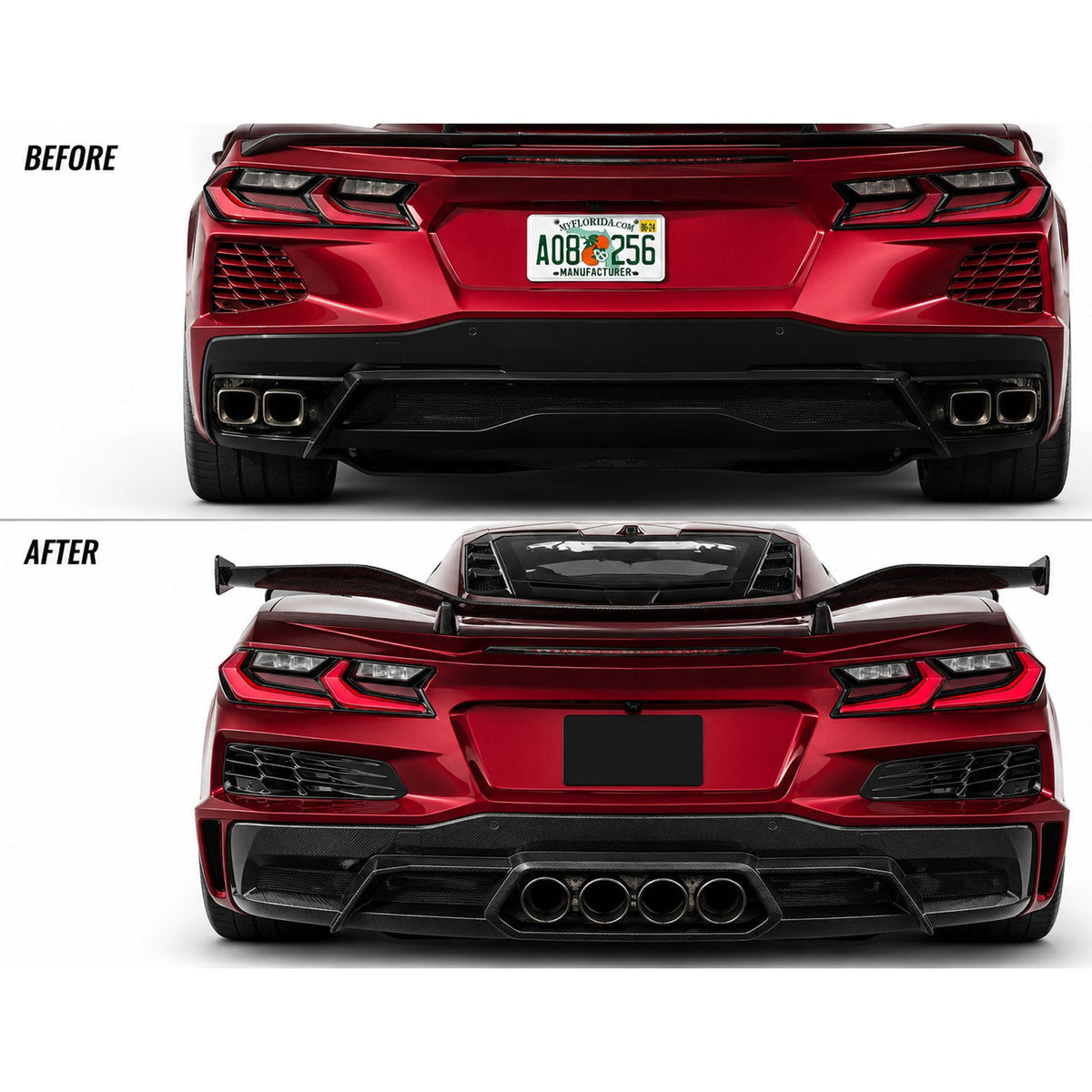 F1 Z06 Carbon Fiber Conversion Kit for Chevrolet Corvette C8 1LT 2LT 3LT