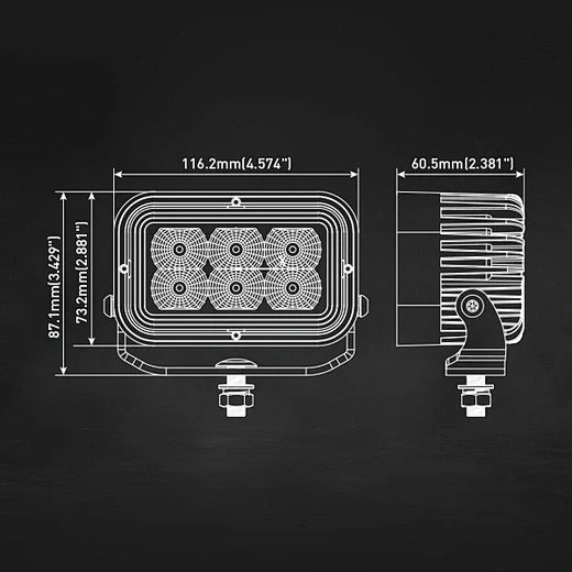 Shark-Lite Series Offroad LED Flood Light w/ Switchback DRL (sold individually)