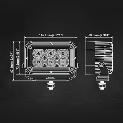 Shark-Lite Series Offroad LED Flood Light w/ Switchback DRL (sold individually)
