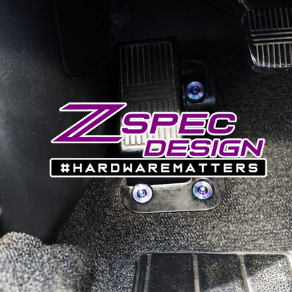 ZSPEC Dress Up Bolts® Dead-Pedal Fastener Kit for Nissan 240SX S13 (& Silvia), Titanium