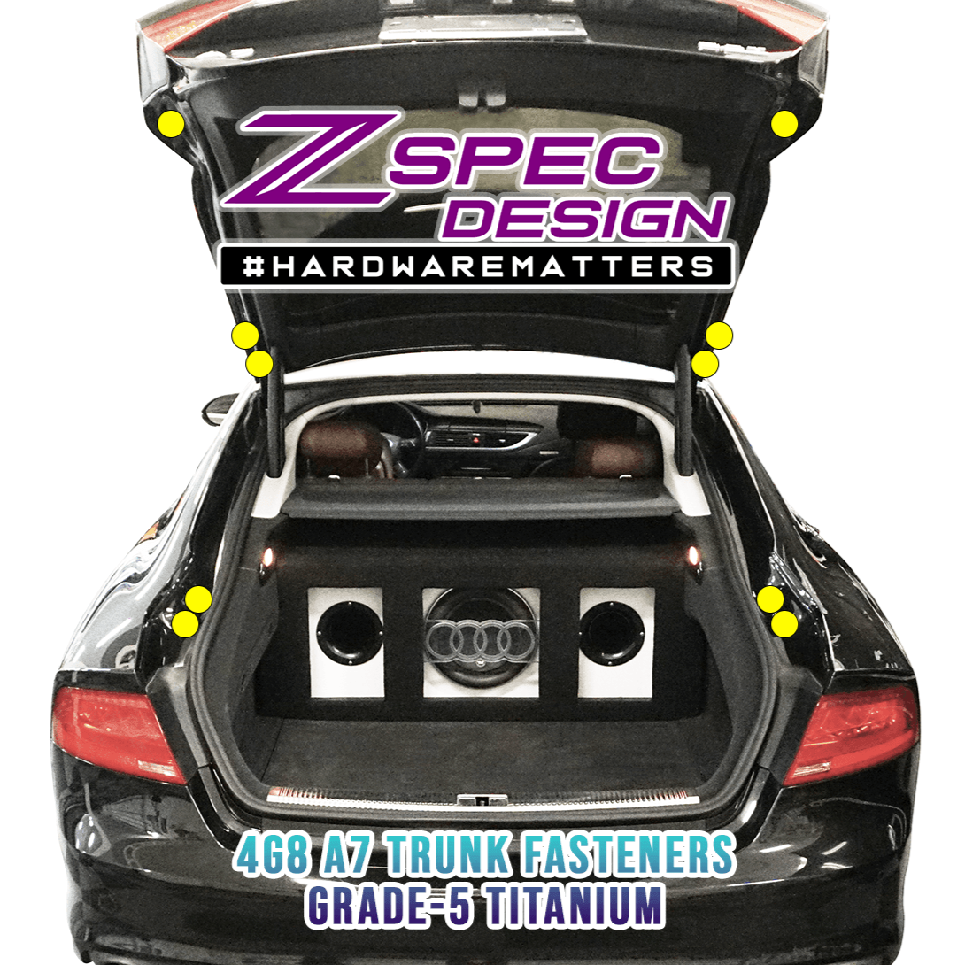 ZSPEC Stage-3 Dress Up Bolts® Fastener Kit for '12-18 Audi A7 4G8 3.0L, Titanium