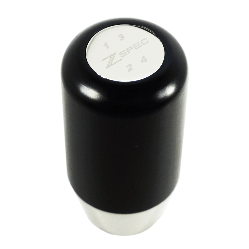ZSPEC Shift Knob, M10-1.5, Delrin & Stainless, 4-Speed Shift Pattern Coin