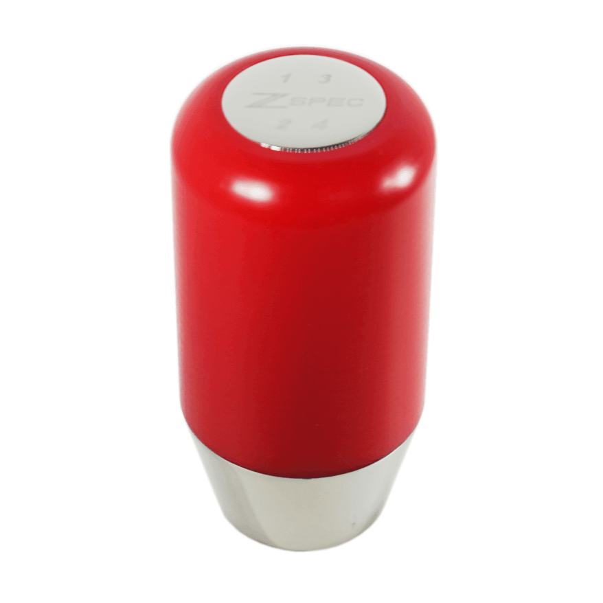 ZSPEC Shift Knob, M10-1.5, Delrin & Stainless, 4-Speed Shift Pattern Coin