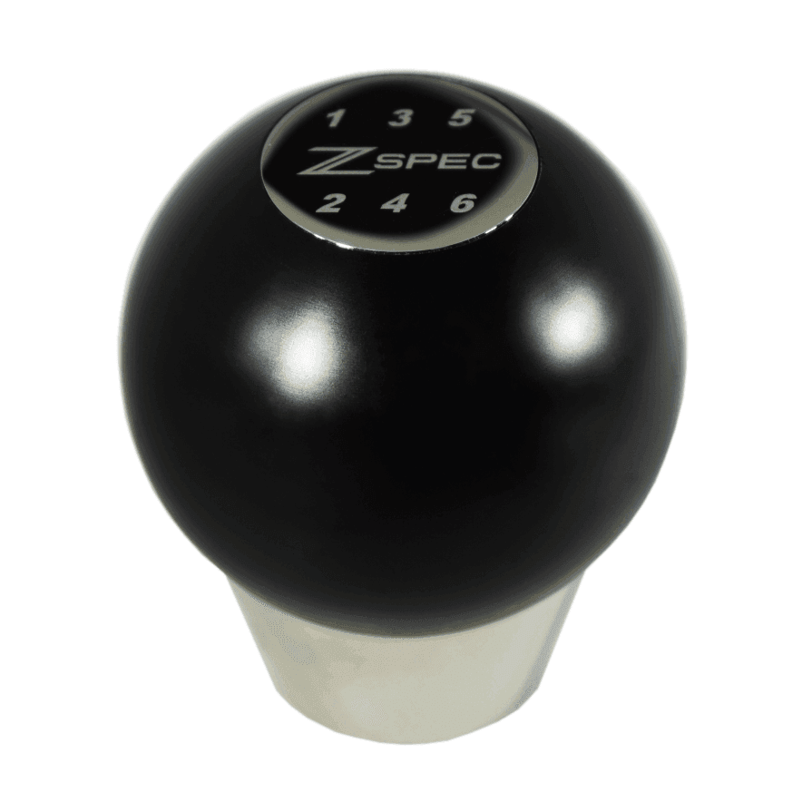 ZSPEC Shift Knob, M12-1.25, Delrin & Stainless, 6-Speed Shift Pattern Coin