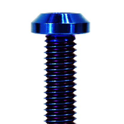 ZSPEC M6-1.0x55mm Dress Up Bolt® Fastener, Angled Head, Titanium Grade-5, Per Each