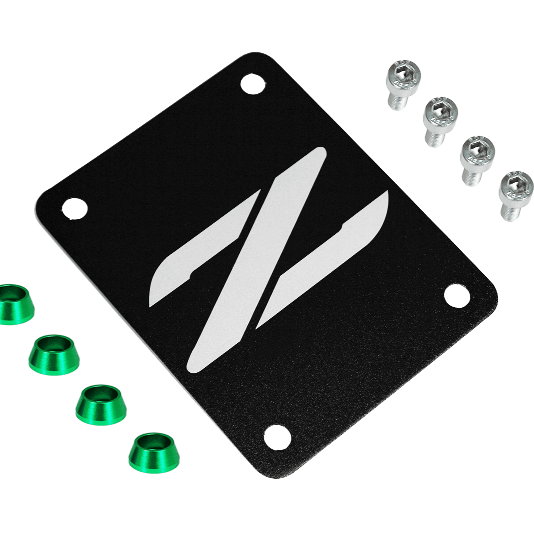 ZSPEC Black PTU Holes Cover Plate for Z32 300zx, Billet