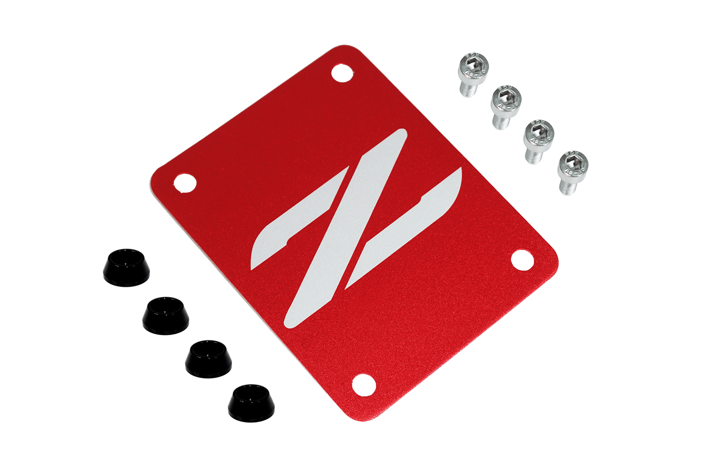 ZSPEC Red PTU Holes Cover Plate for Z32 300zx, Billet