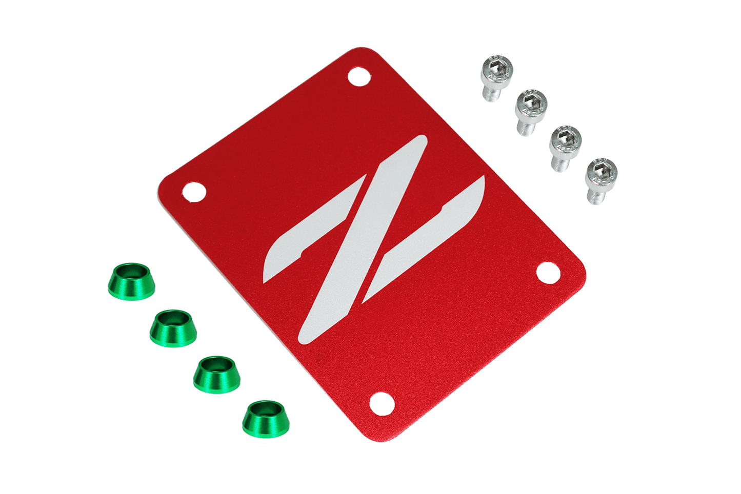 ZSPEC Red PTU Holes Cover Plate for Z32 300zx, Billet