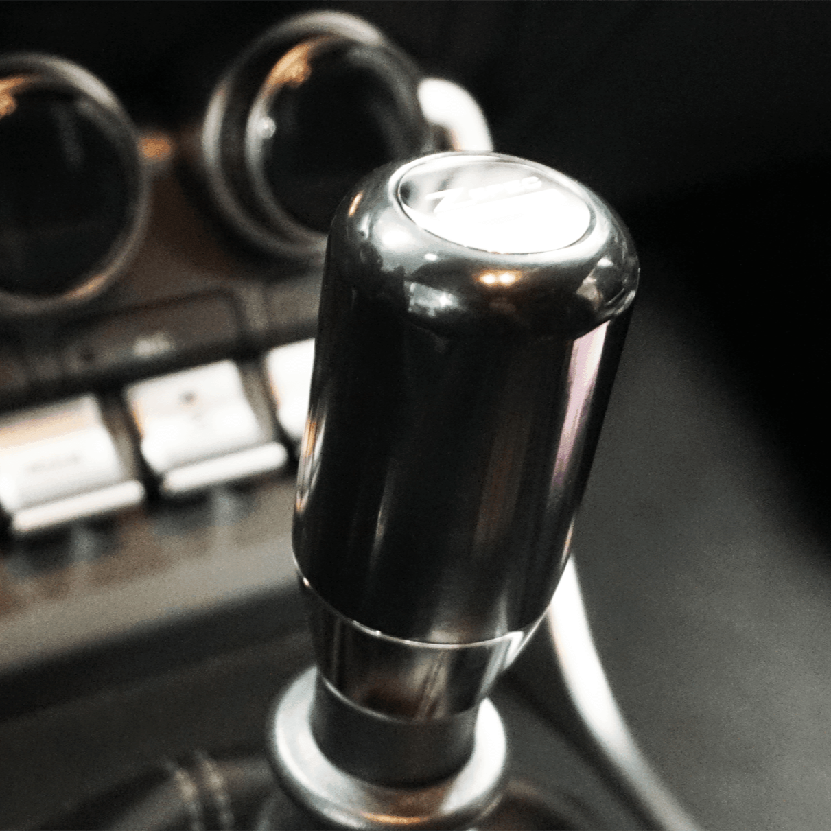 ZSPEC Shift Knob, M8-1.25, Delrin & Stainless, 5-Speed Shift Pattern Coin
