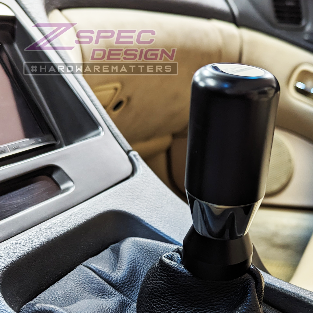 ZSPEC Shift Knob, M10-1.25, Delrin & Stainless, 207 Grams, 4-Speed Pattern