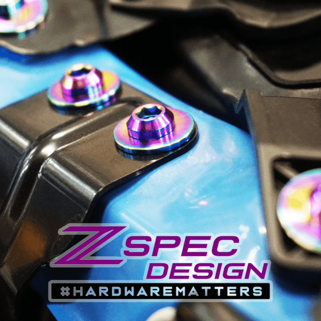 ZSPEC M10-1.5x35mm Dress Up Bolts® Fastener, Titanium GR5, Angled Head, Per Each