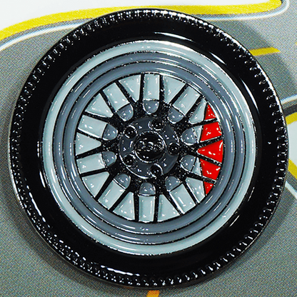 ZSPEC Wheel Pin - Mesh Classic Design - great for Lapels, Hats, Backpacks