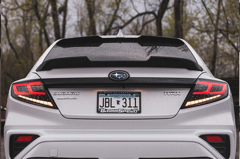 OLM Spec-AR LED Taillights (Clear Lens/Black Base/Red Bar) - 2022+ WRX